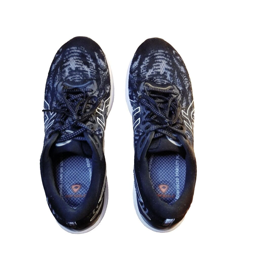 Asics Gel Cumulus 23 Men's Size 10 Black White Running Shoes Sneakers 1011B012 - Picture 2 of 6